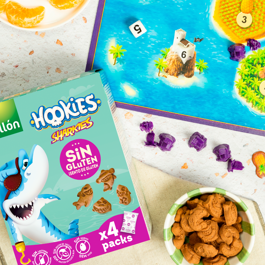 Galletas Hookies Sharkies Sin Gluten 160g (4 bolsitas)
