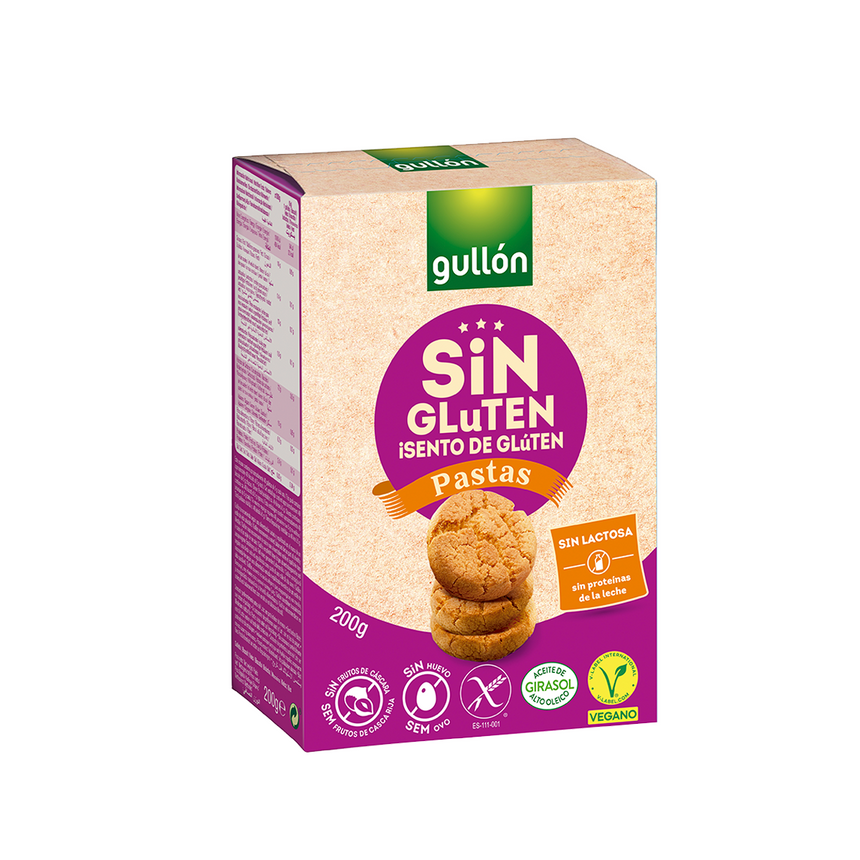 Galletas de Pastas Sin Gluten y Lactosa 200g
