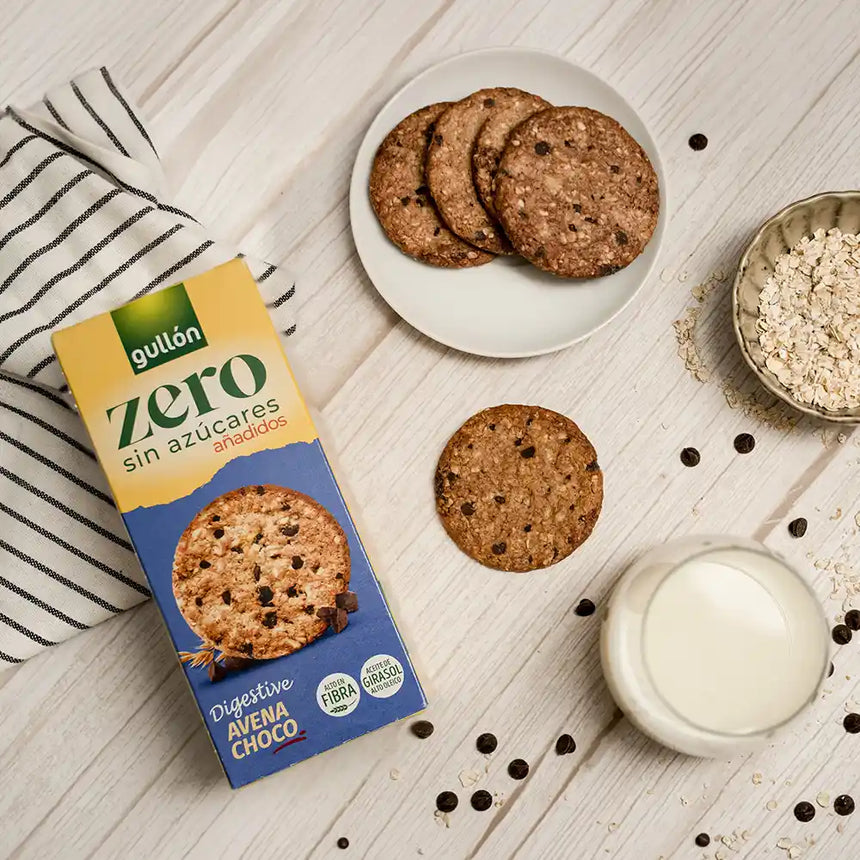Galletas Gullón Digestive Avena Chocolate Zero chips de chocolate