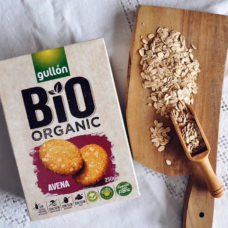 Galletas Gullon Bio Avena Sin Lactosa sin huevo sin frutos de cascara sin soja