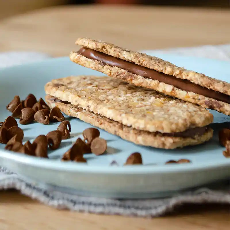 Galletas Gullon Vitalday sandwich avena chips chocolate alto fibra
