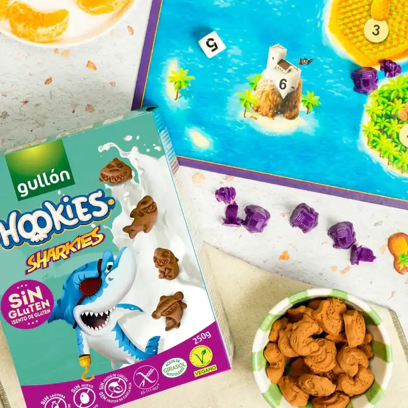 Galletas Gullon sharkies sin gluten sin lactosa sin huevo sin frutos de cascara veganas