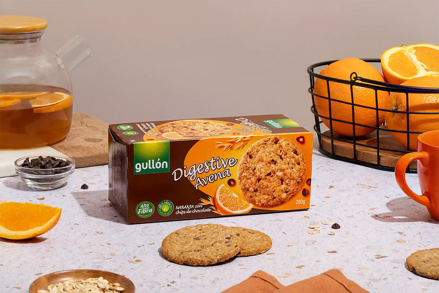 galletas gullon digestive avena naranja chips chocolate