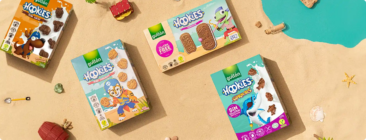 Banner Galletas Gullon Hookies Sin Alergenos sin gluten sin lactosa sin huevo