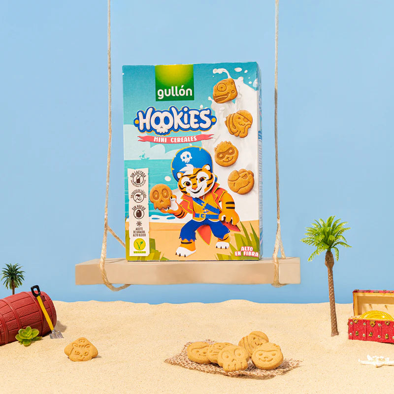 Galletas Gullon Hookies Mini Cereales sin lactosa sin huevo sin frutos de cáscara