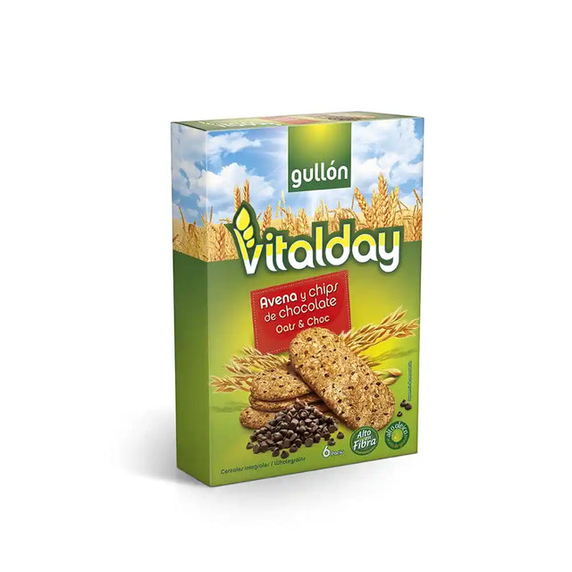 Galletas Gullon Vitalday avena y chips de chocolate alto en fibra