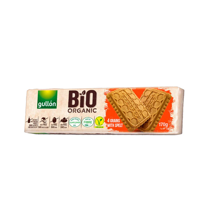 Galletas Gullon Bio 4 cereales sin lactosa sin soja sin huevo sin frutos secos