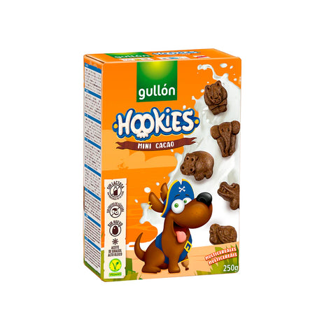 Galletas Gullon Hookies Mini Cacao sin lactosa sin frutos cascara sin huevo
