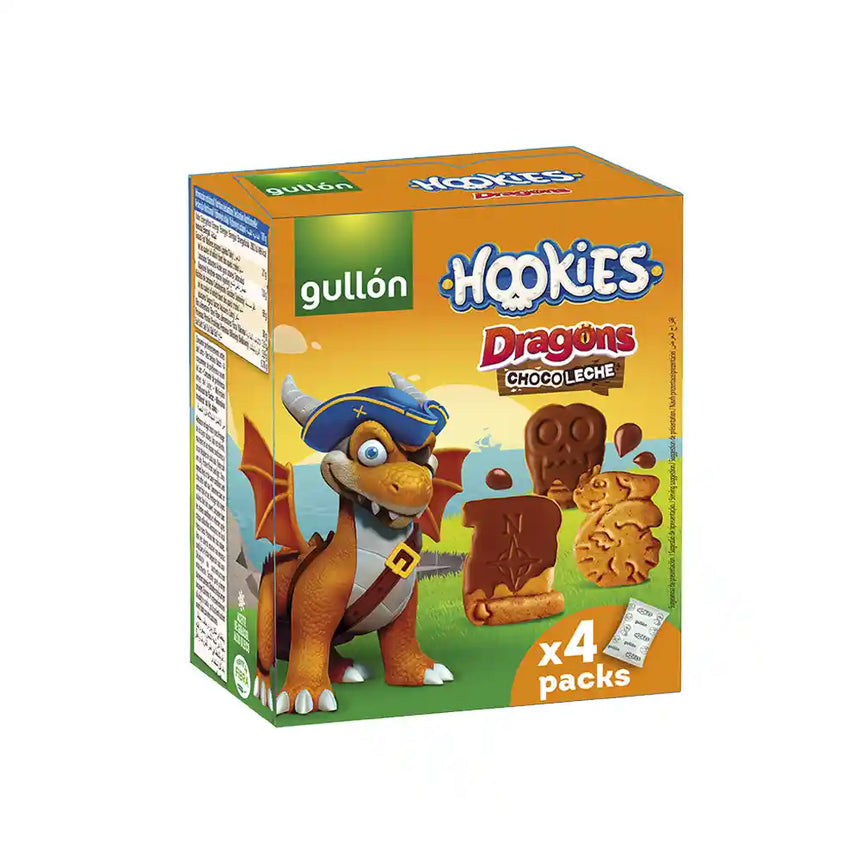 Hookies Dragons Chocolate con leche 160g (4 bolsitas)