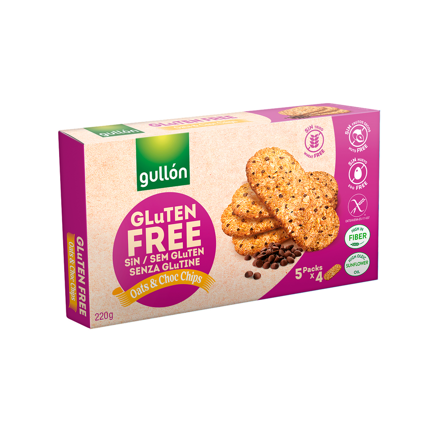 Galletas Avena Chips Choco Sin Gluten 220g