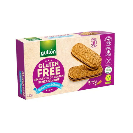 Galletas gullon sin gluten sandwich chocolate sin huevo sin frutos de cascara