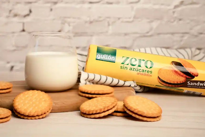 Galletas gullon zero sin azucares sandwich chocolate